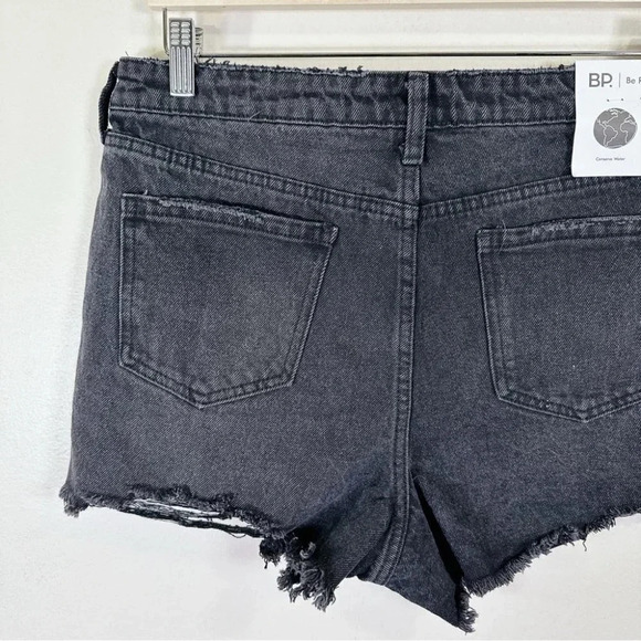 BP Nordstrom Black Destroy Ribbed Washed Short Jeans - Picture 11 of 14